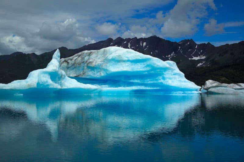 glacier seen from alaska cruise in glacier bay