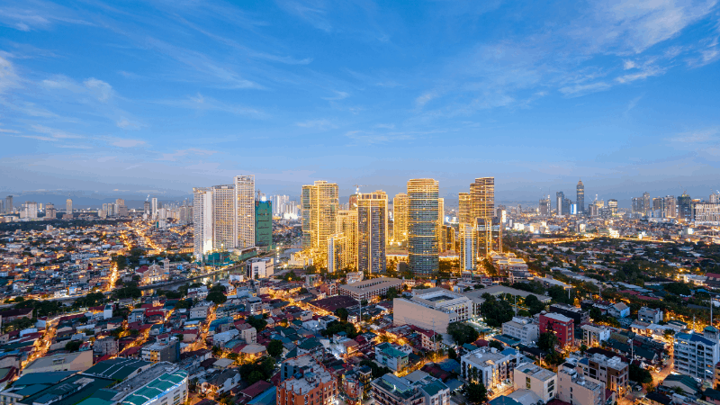 beautiful cityscape of manila, one of the top Philippines destinations