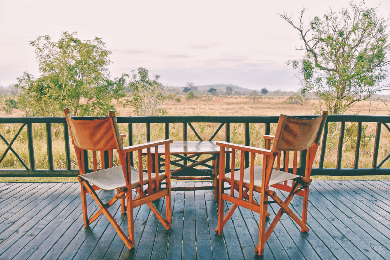 honeymoon cottage porch on the savanna