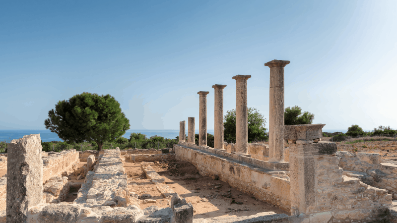 All Cyprus road trips need to include historical sites. Here are columns and ruins in Kourion