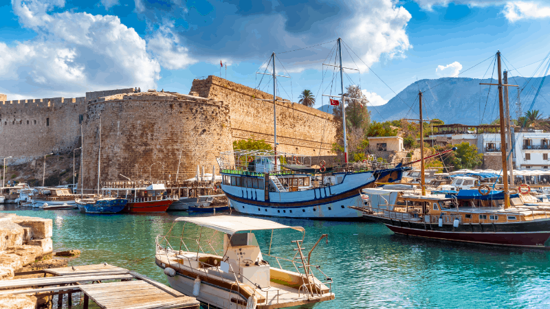 Boats in Kyrenia harbor