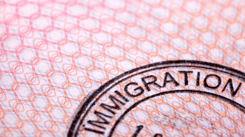 immigration visa stamp