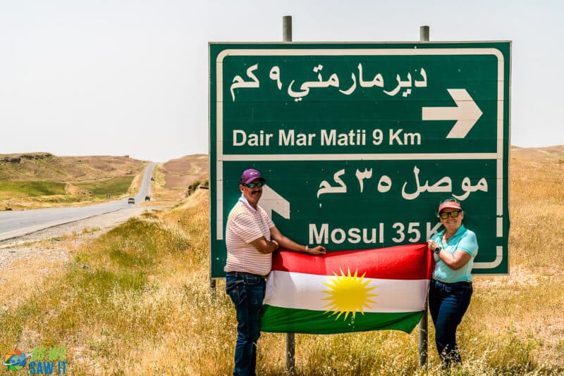 Dan & Linda near Mosul in Kurdistan, Iraq