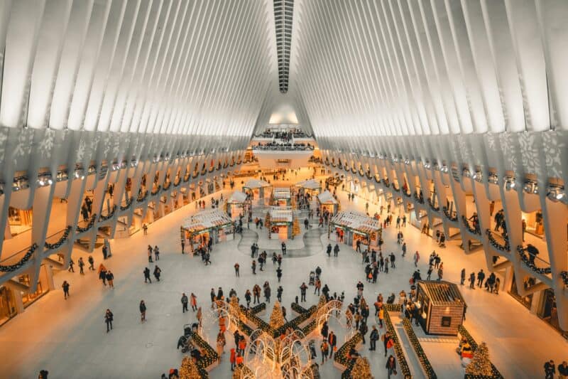 A web search for "indoor winter activities near me" brings up local Christmas Markets in New York City.