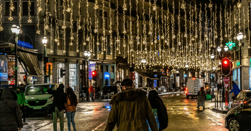 street in europe in december