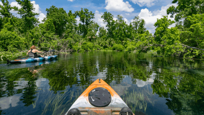 Kayakkers at Blue Springs State Park