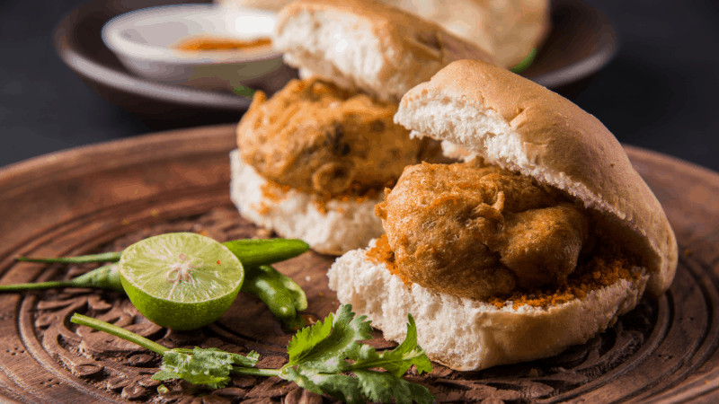 Vada pav on bread. One of the best Indian foods