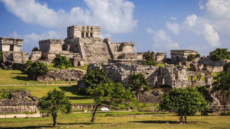 The Mayan ruins in Tulum.Mexico are well preserved, talum.mexico