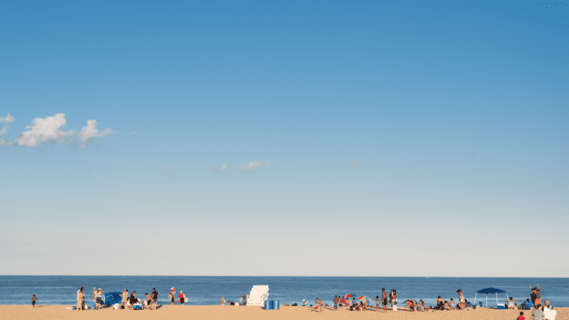 People on Belmar Beach, one of the best Jersey Shore beaches