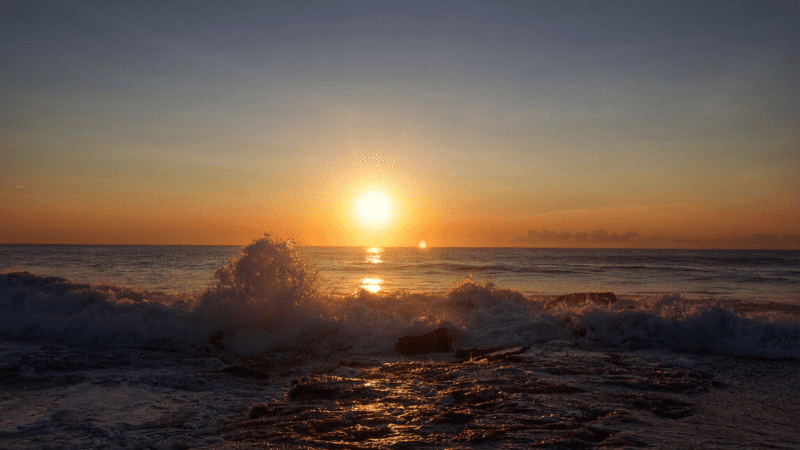 Sunset over the ocean in Manasquan