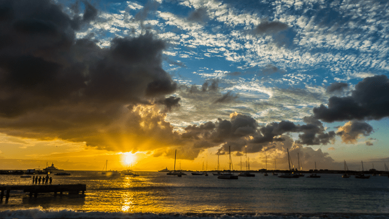 Caribbean sunset, St. Maarten island. Also called St. Martin Island, people call it everything from st. martin, st maartens, or st-martin to saint martin virgin islands, or St Martinique island. I've even heard someone ask "where is St. Marteen island?" and where is saint martins? St. Martin or Sint Maarten island is in the Leeward island group.