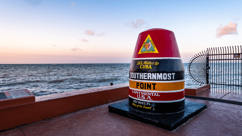 Southernmost Point monument in Key West Florida