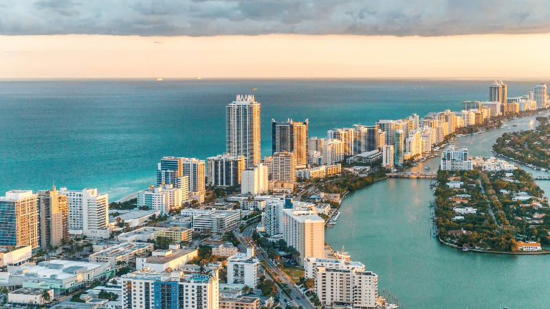 aerial view of Miami Florida