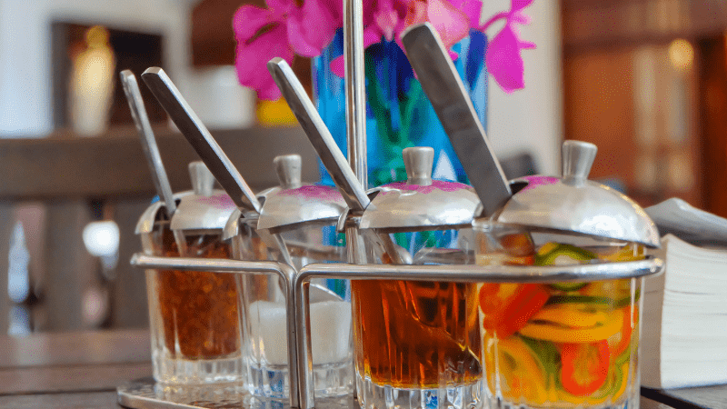 condiment tray for Thai foods