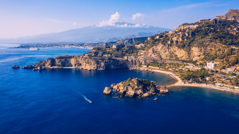 crescent bay of mazzaro beach