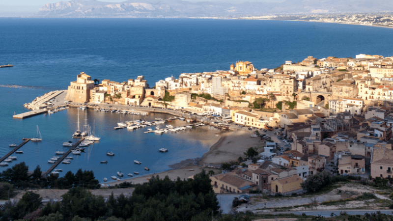 town of San Vito lo Capo sticking into the Mediterranean sea