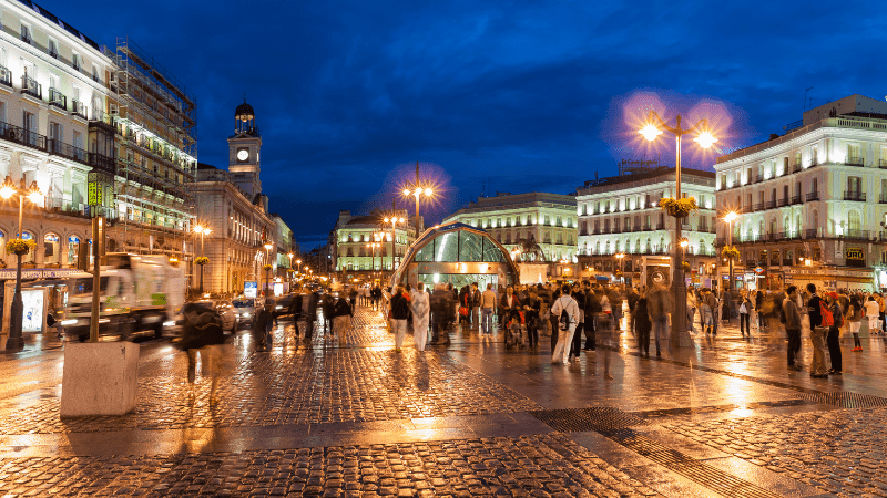 Puerta del Sol in the evening
