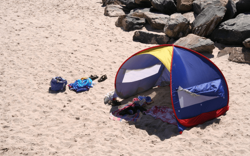 sun shelter at the beach