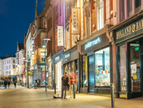 Grafton Street dublin at twilight