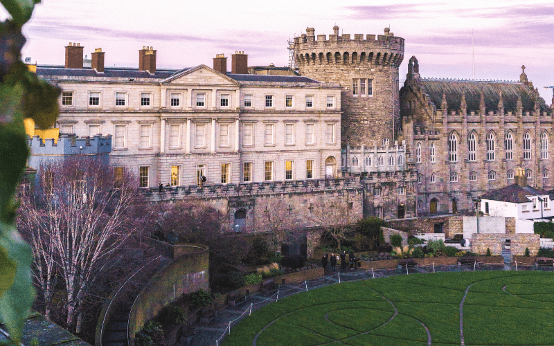 Dublin Castle and green