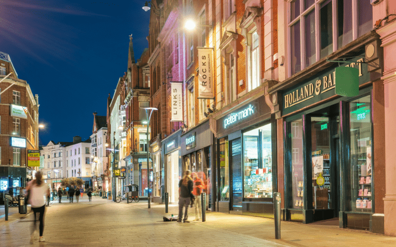 Grafton Stree, top Dublin shopping street