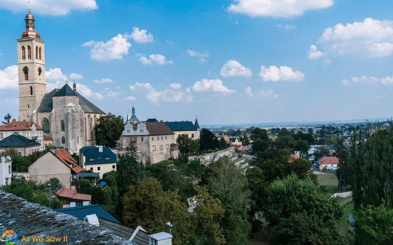 St. Barbara's Cathedral overlooks the rooftops of Kutna Hora