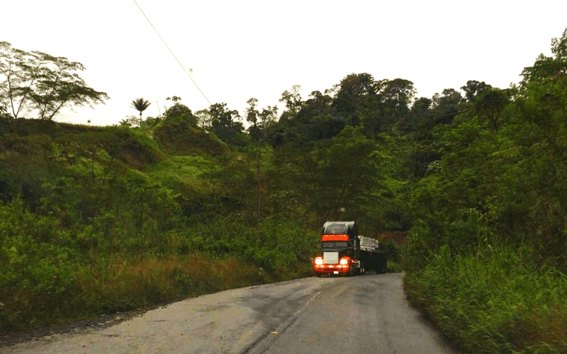 Truck on a road in Panama