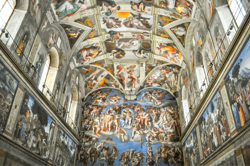 sistine chapel altarpiece and ceiling