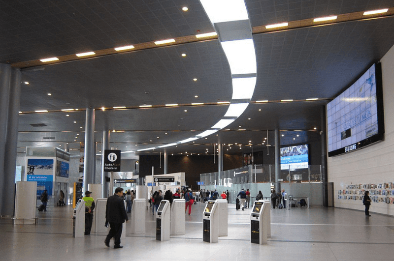 Inside the Bogota airport - you'll need your checkmig before you arrive.