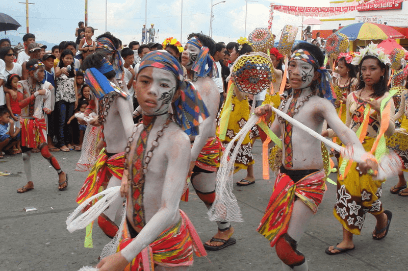 Pintados festival celebrants in the street