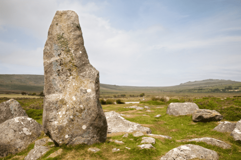 Standing stone in Preseli Hills Wales