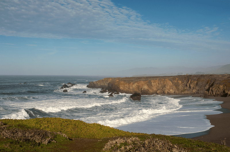 Schoolhouse Beach, one of the best Sonoma County Beaches in California.