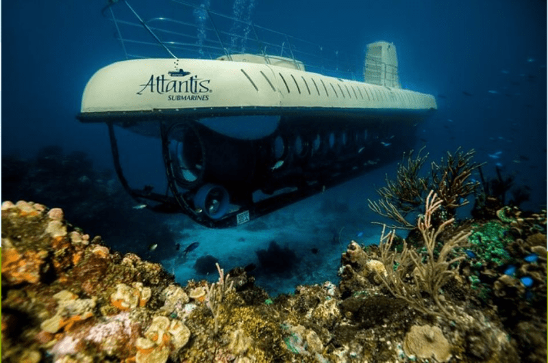 Atlantis Sub on the sea floor