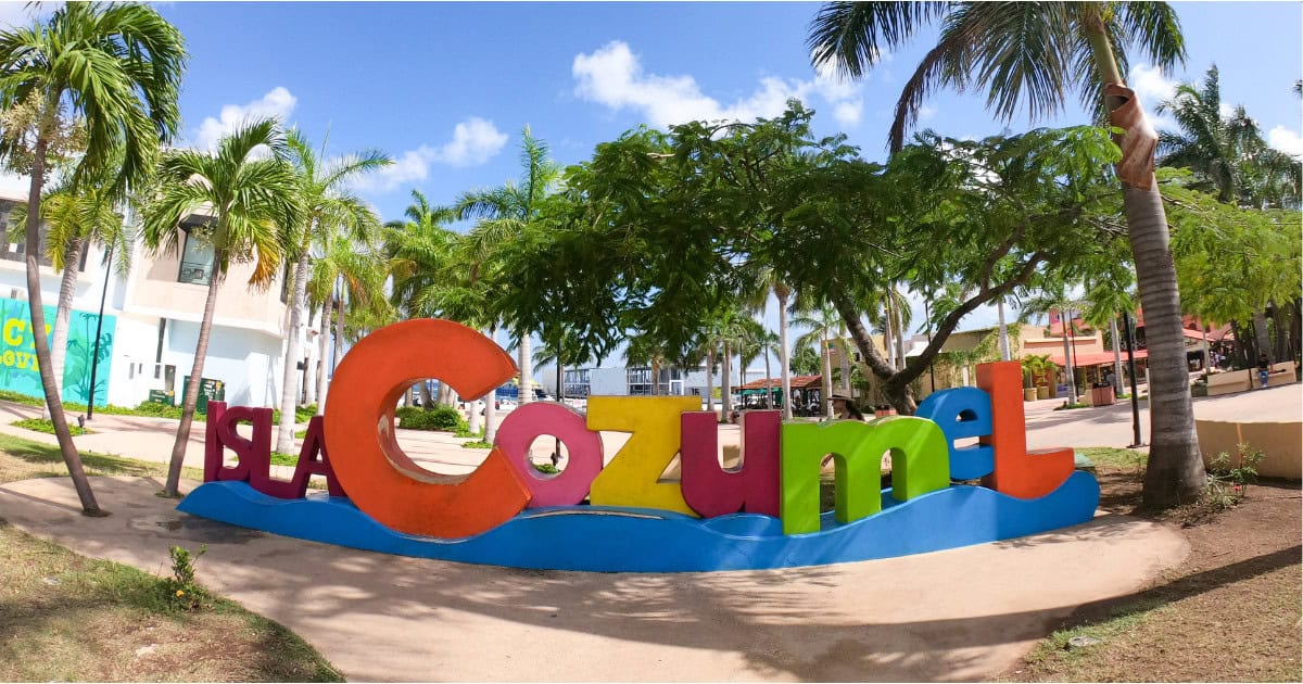 sculpture on a beach in Cozumel Mexico