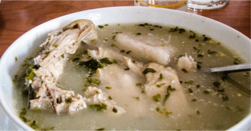 Bowl of Sancocho de Gallina, Panama style