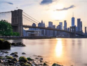 Sunset at Brooklyn Bridge Park, best parks in new york city, parks in nyc