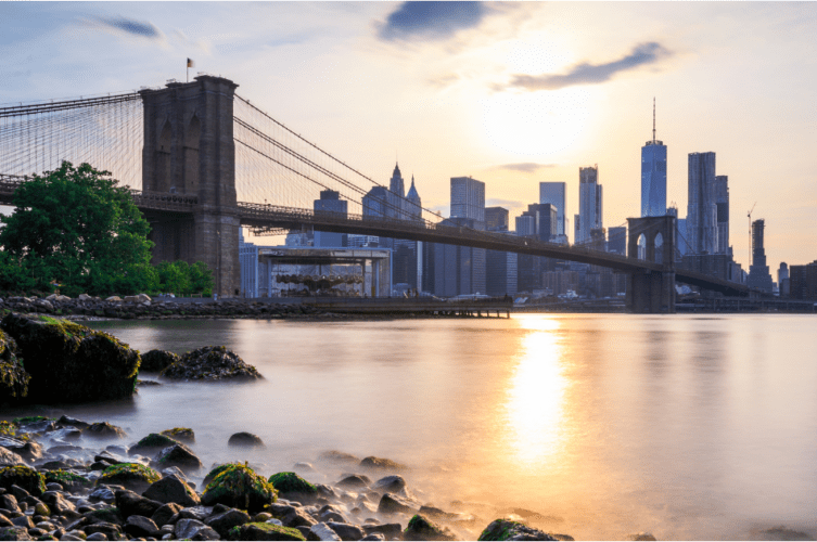 Sunset at Brooklyn Bridge Park, best parks in new york city, parks in nyc
