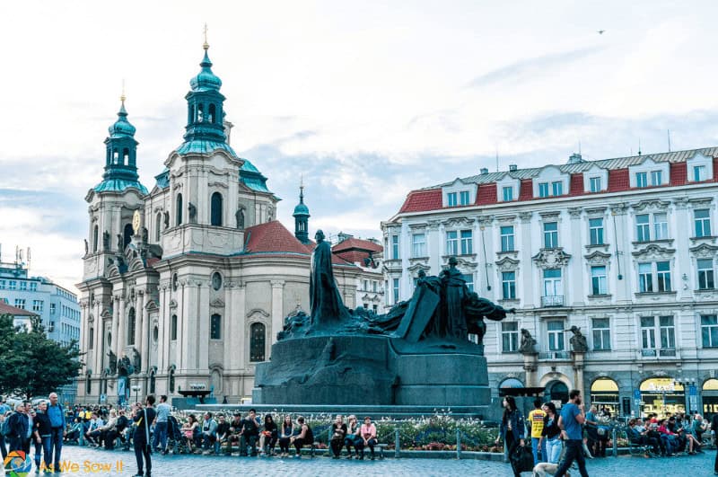 Statue in Prague Old Town Square