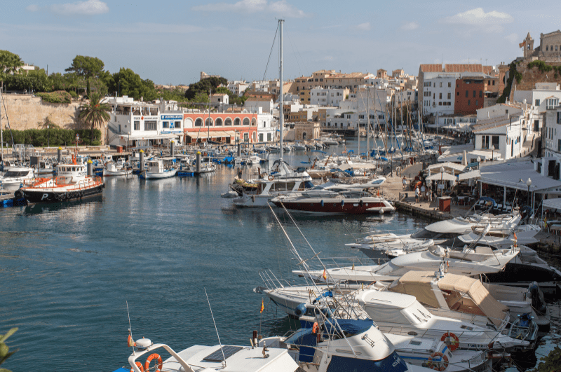 harbor in Menorca