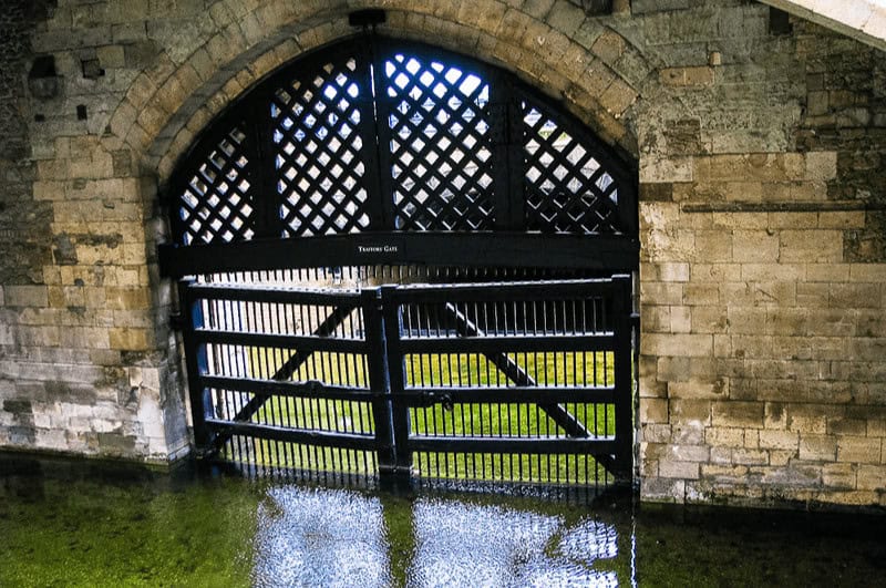 Traitors' Gate at high tide