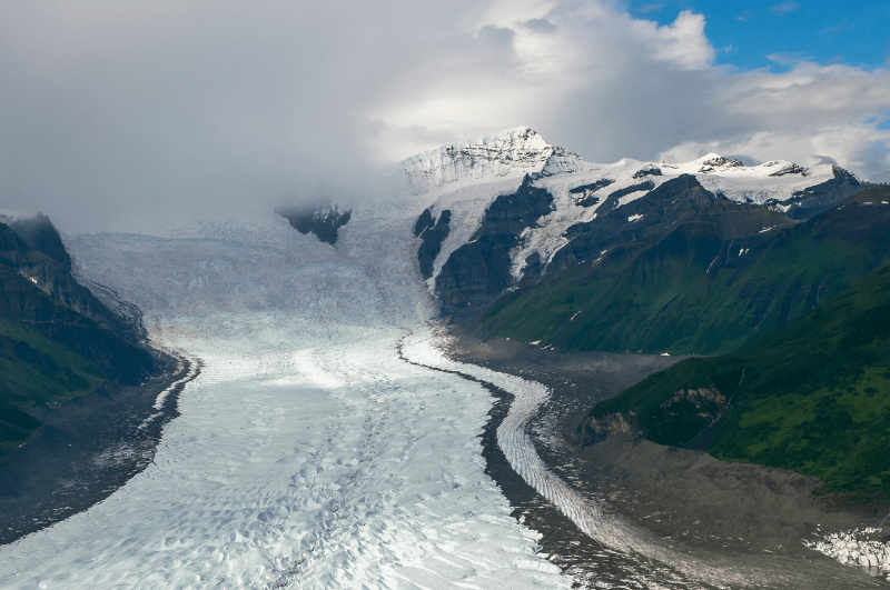 Glacier at Wrangell-St. Elias National Park & Preserve in Alaska