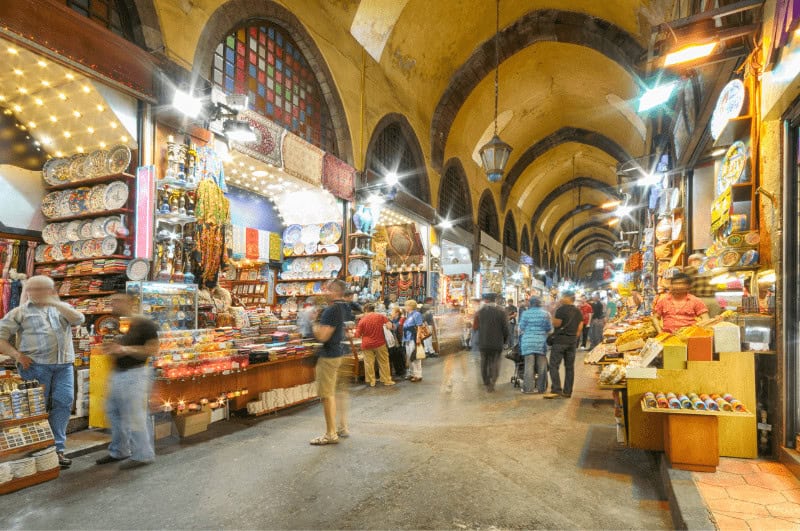 Hallway at the Grand Bazaar in Istanbul Turkey