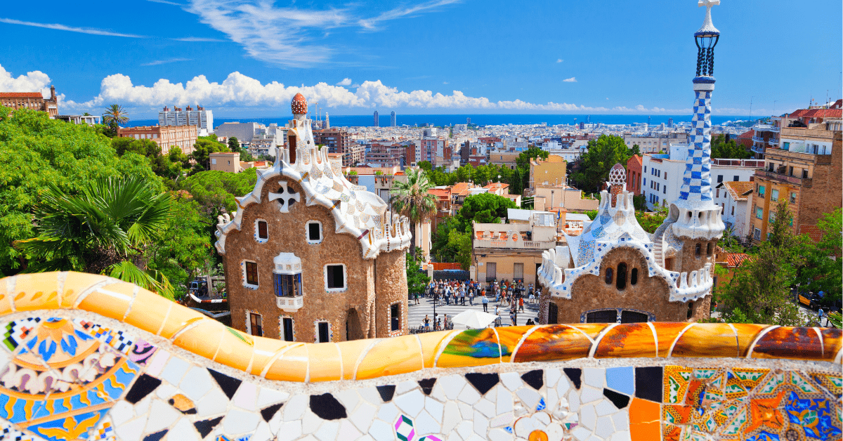 Details of Parc Guell, perfect for one day in barcelona from cruise ship.