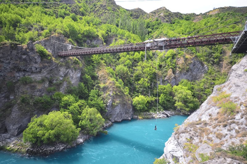 Bungee jumper in New Zealand