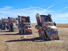 Car sculpture at Cadillac Ranch