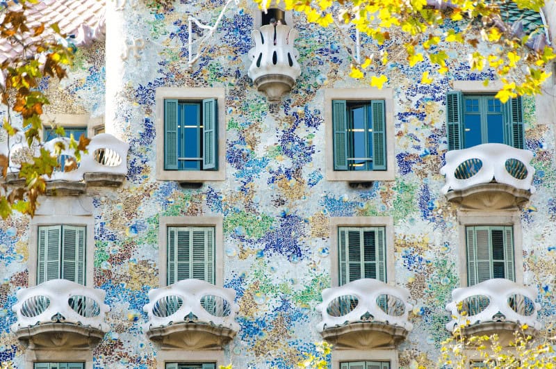 Colorful front of Casa Batllo