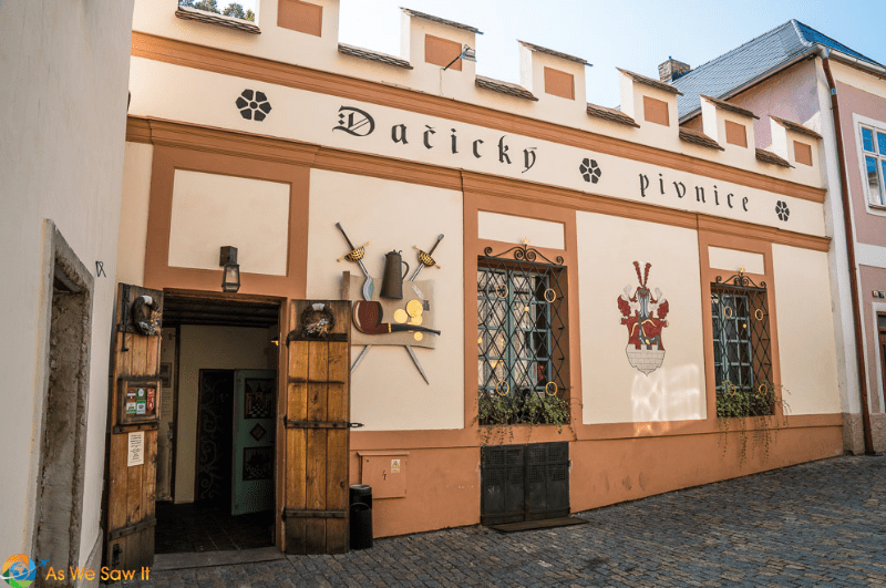 front of Restaurant Dacicky Pivovar
