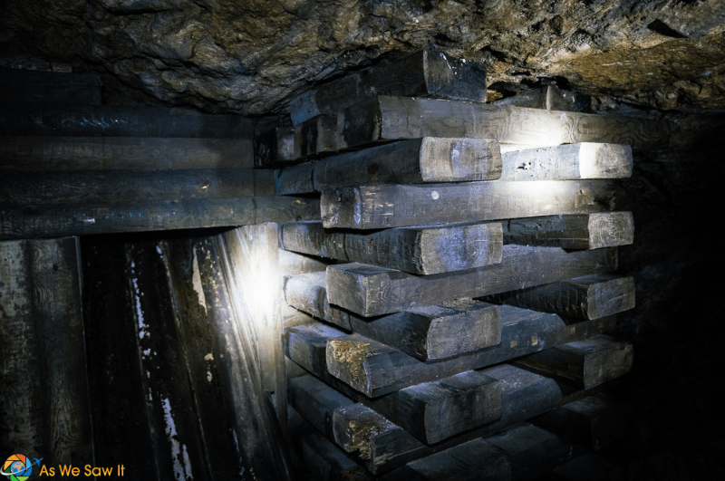 Tunnel in silver mine Kutna Hora Czechia