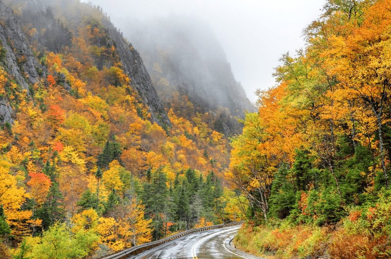 Craggy remote mountsins in New Hampshire