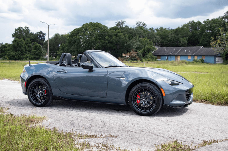 Sporty Mazda MX-5 convertible is good for a couple doing a European road trip